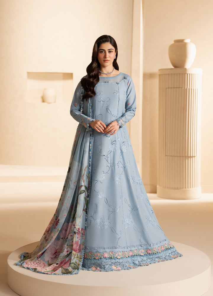 E-Craft by Elaf Unstitched Embroidered Lawn 3 Piece Suit EHC-5B Pacific - Casual Collection