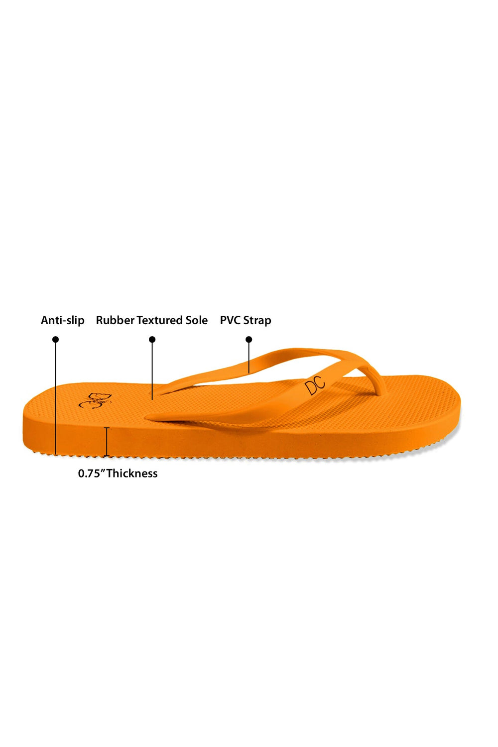 Divinely Crafted Women Flip Flops Orange WR-ORG - Summer Collection