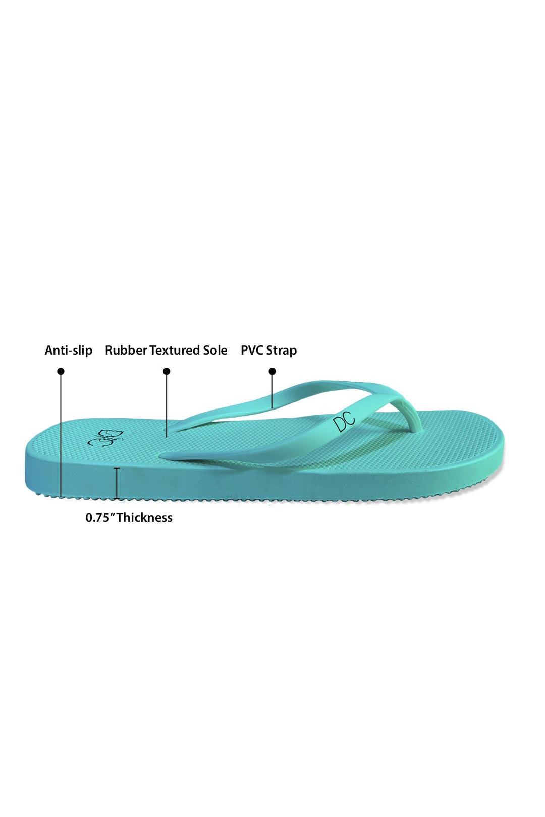 Divinely Crafted Women Flip Flops Sky Blue WR-SKBL - Summer Collection