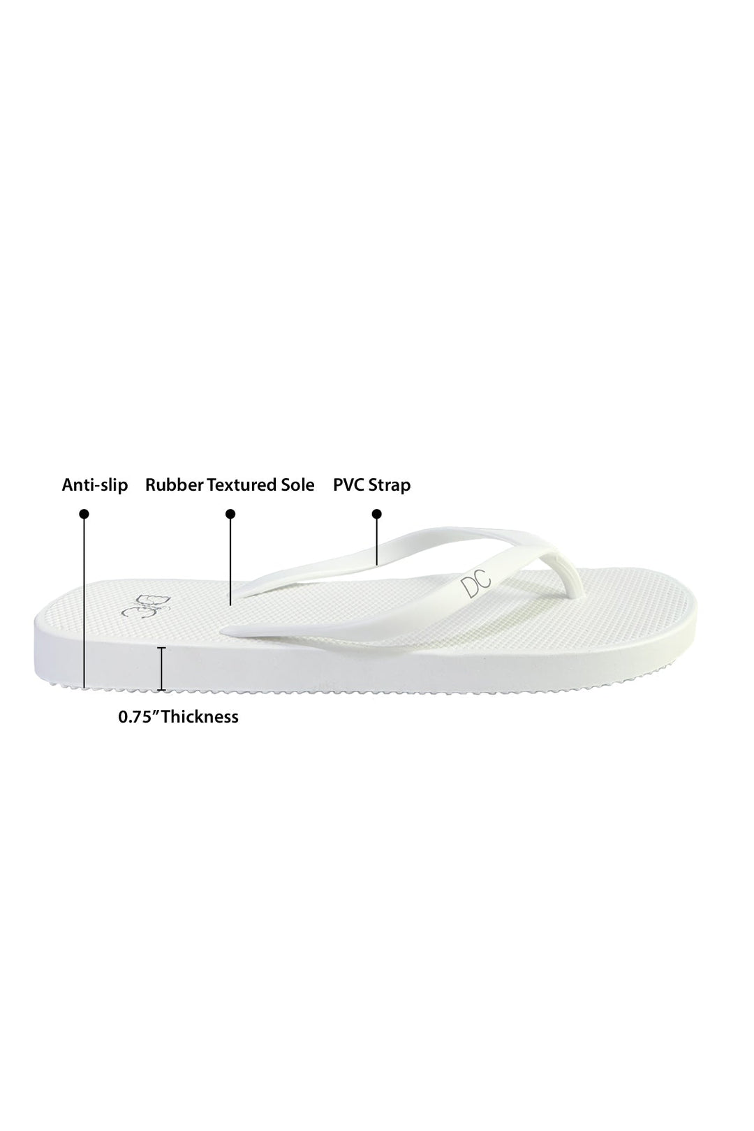 Divinely Crafted Women Flip Flops White WR-WHT - Summer Collection