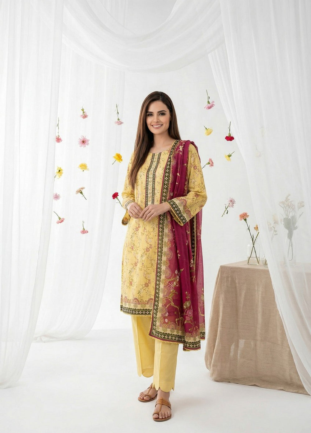 Salina by Regalia Textiles Unstitched Digital Printed Lawn 3 Piece Suit RG26ULSP D6 - Casual Collection