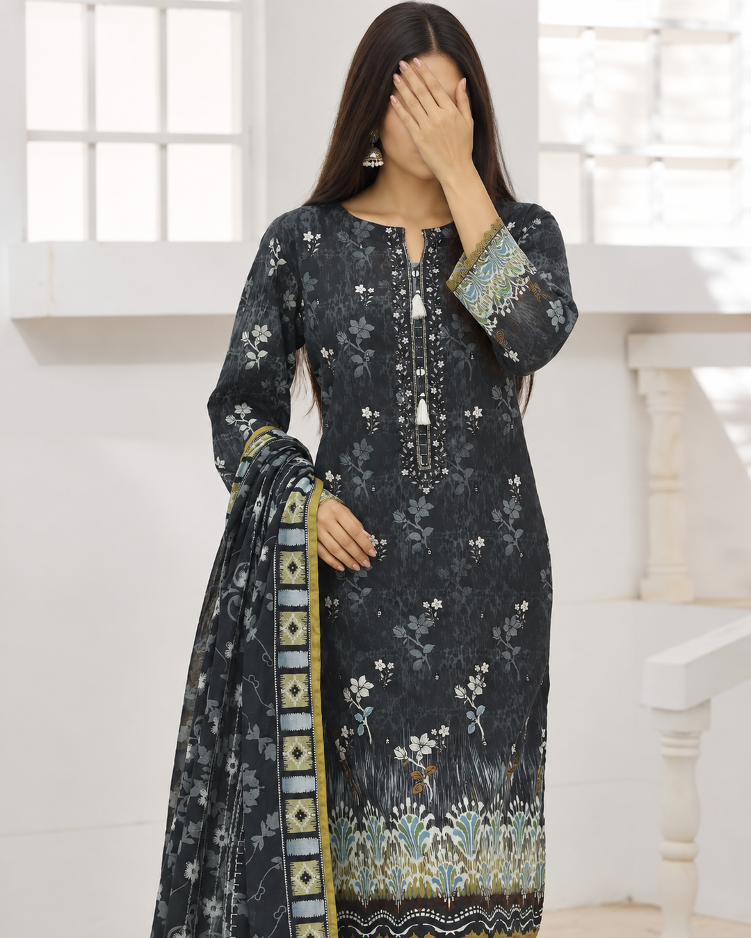 Zouk by HZ Textiles Unstitched Printed Lawn 3 Piece Suit HZ26UZL ZEC-1160 - Casual Collection