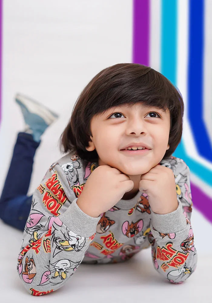 Ochre RTW Printed Fleece Sweatshirt Boys 1 Piece OKB-286 - Winter Collection