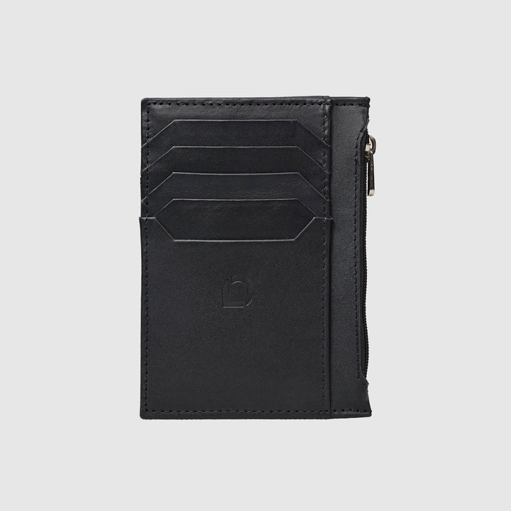 Lafanzo Unisex Leather Regal Zip Card Case Black - Accessories Collection