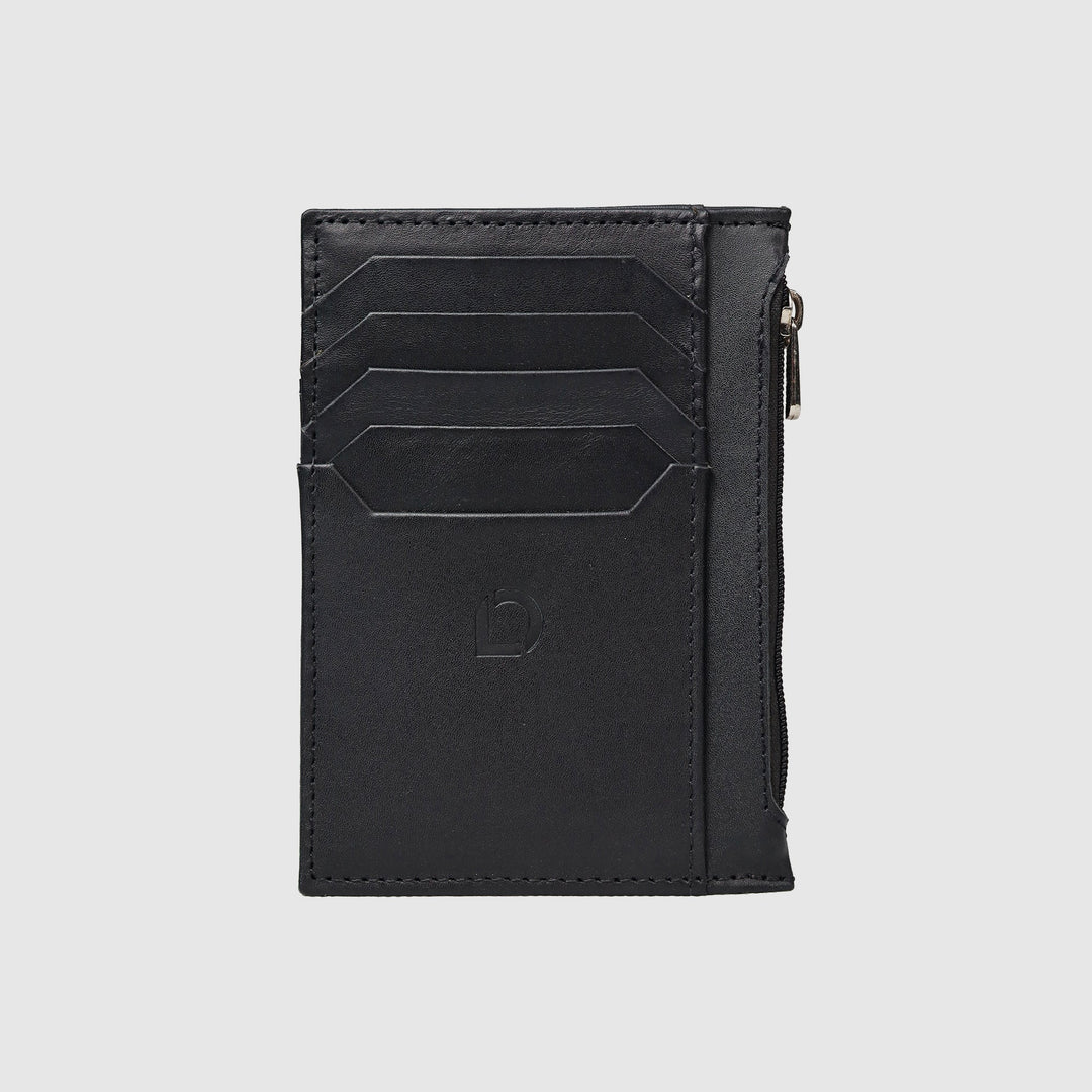 Lafanzo Unisex Leather Regal Zip Card Case Black - Accessories Collection