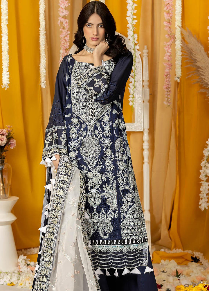 Ghazal By Humdum Embroidered Lawn Suits Unstitched 3 Piece HD23G D-03 - Summer Collection