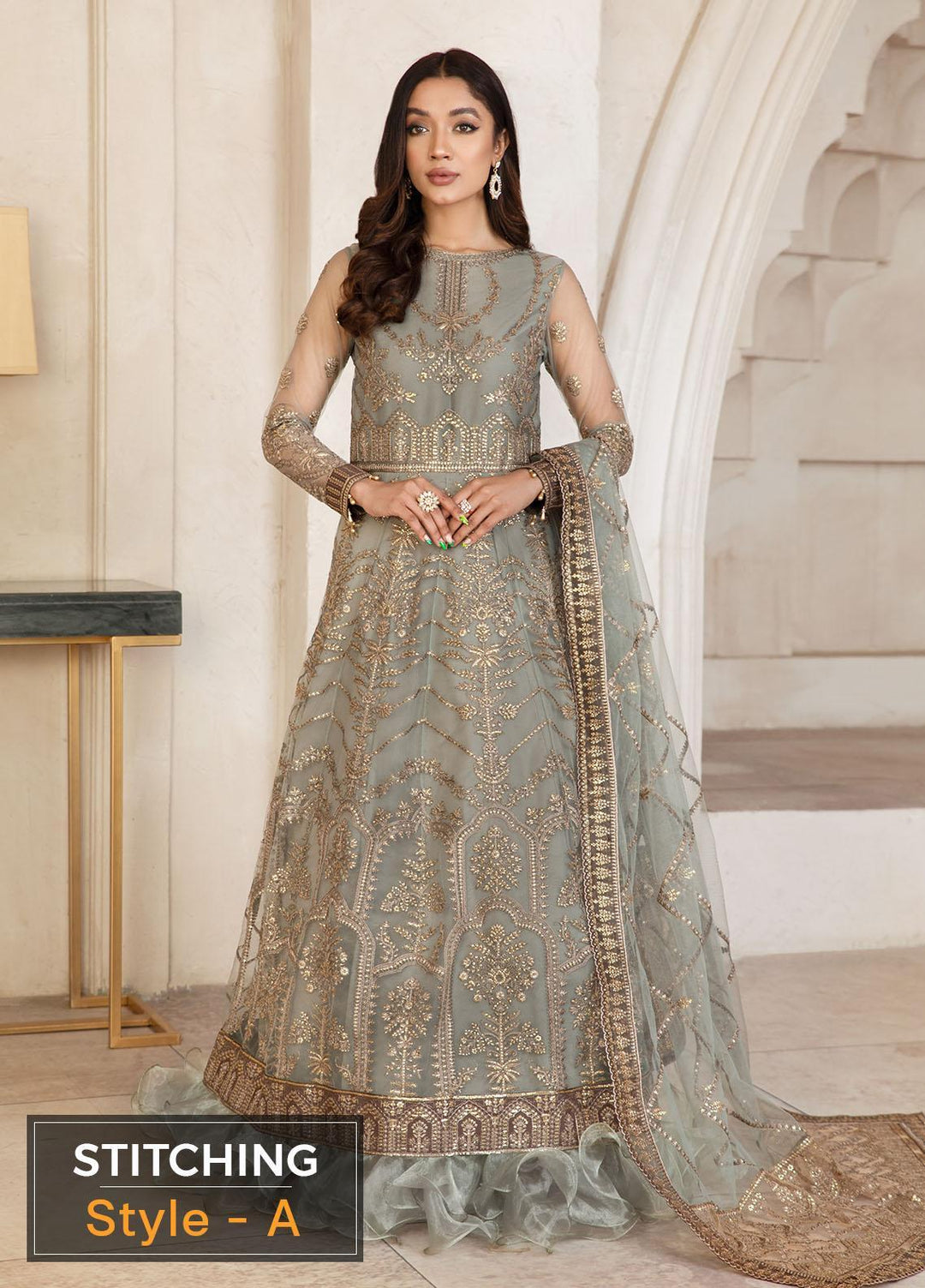 Gulzaar By Zarif Embroidered  Suits Unstitched 3 Piece ZR25UF ZFG 01 GUZEL - Luxury Collection