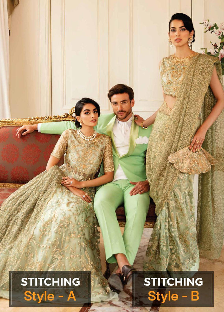 Serendipity by Mushq Embroidered Net Suits Unstitched 4 Piece MQ22S TDL22-07 Julie - Luxury Wedding Collection