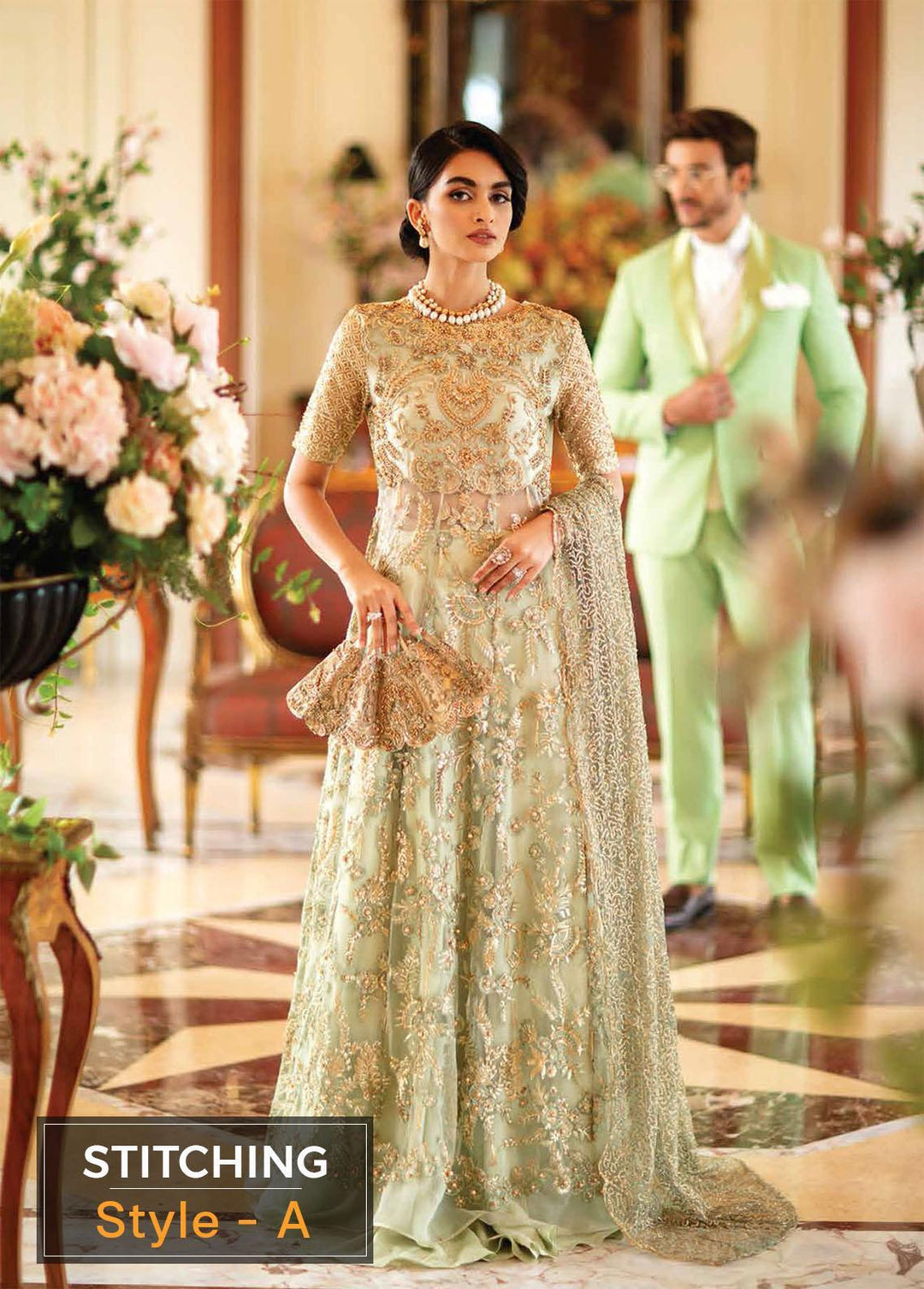 Serendipity by Mushq Embroidered Net Suits Unstitched 4 Piece MQ22S TDL22-07 Julie - Luxury Wedding Collection