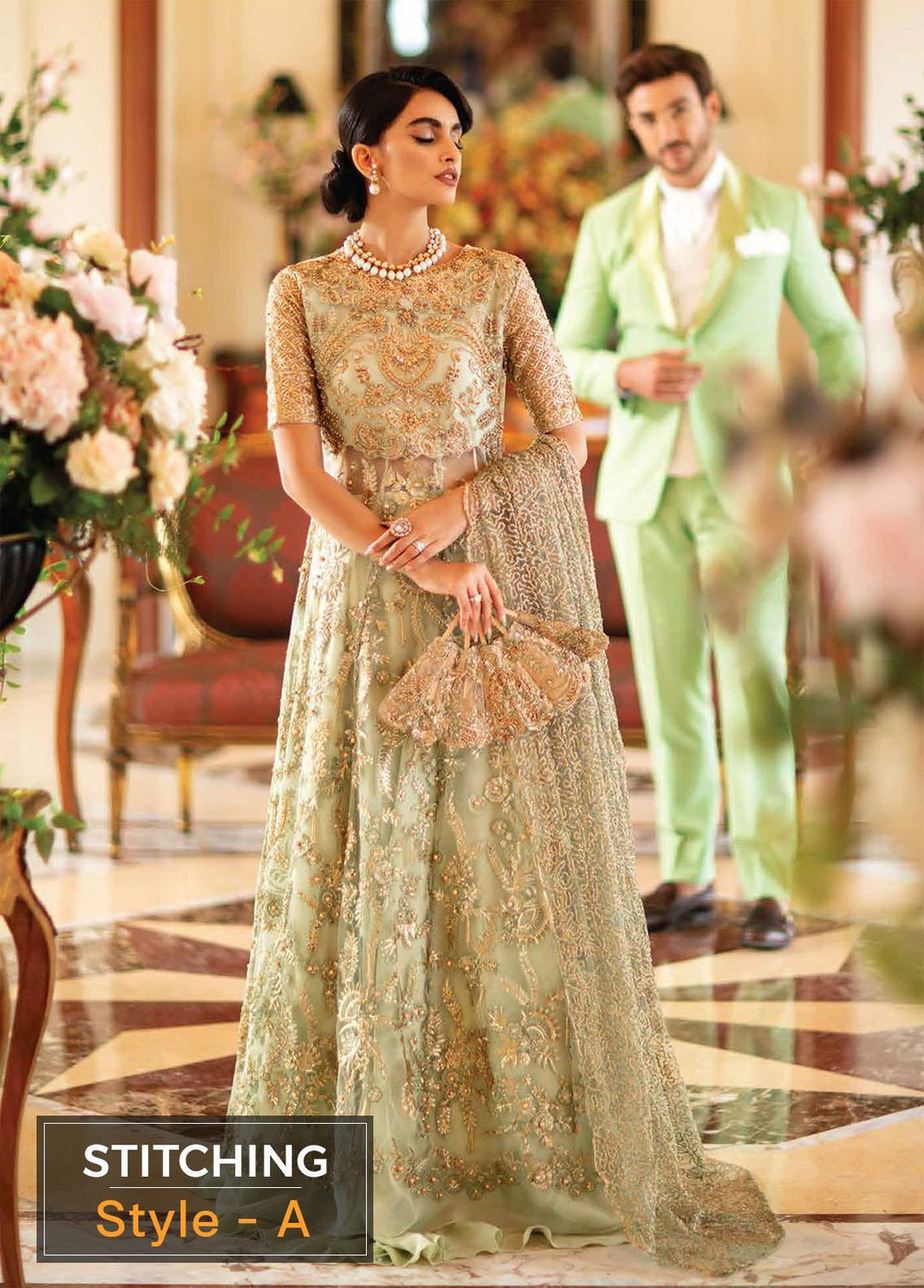 Serendipity by Mushq Embroidered Net Suits Unstitched 4 Piece MQ22S TDL22-07 Julie - Luxury Wedding Collection