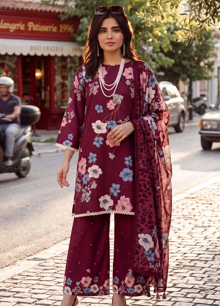 Coco by Al Zohaib Unstitched Printed Cambric 3 Piece Suit AZ26UCC D-01 - Casual Collection