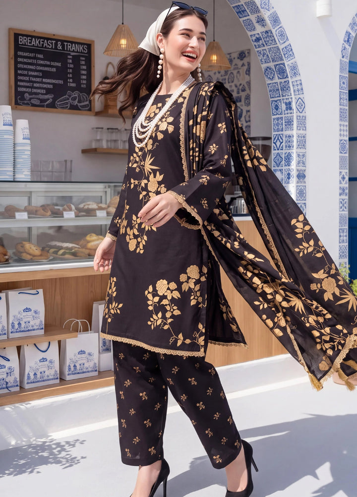 Coco by Al Zohaib Unstitched Printed Cambric 3 Piece Suit AZ26UCC D-02 - Casual Collection