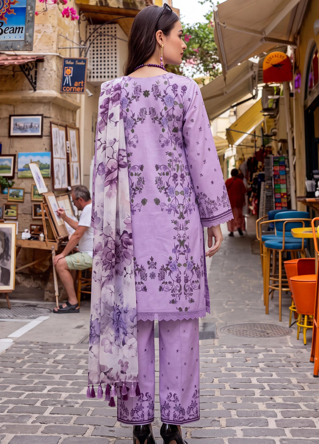 Coco by Al Zohaib Unstitched Printed Cambric 3 Piece Suit AZ26UCC D-03 - Casual Collection