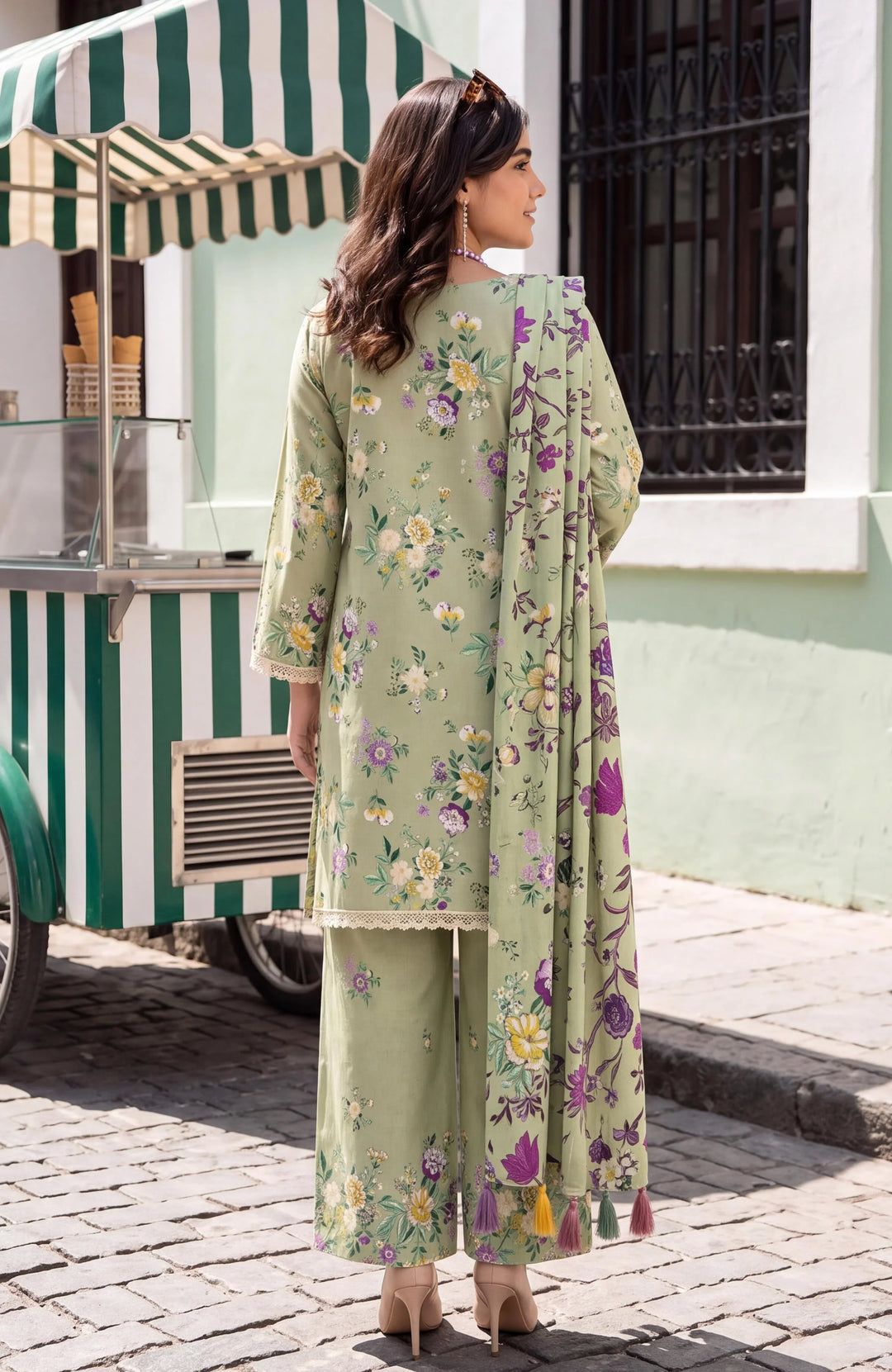 Coco by Al Zohaib Unstitched Printed Cambric 3 Piece Suit AZ26UCC D-06 - Casual Collection