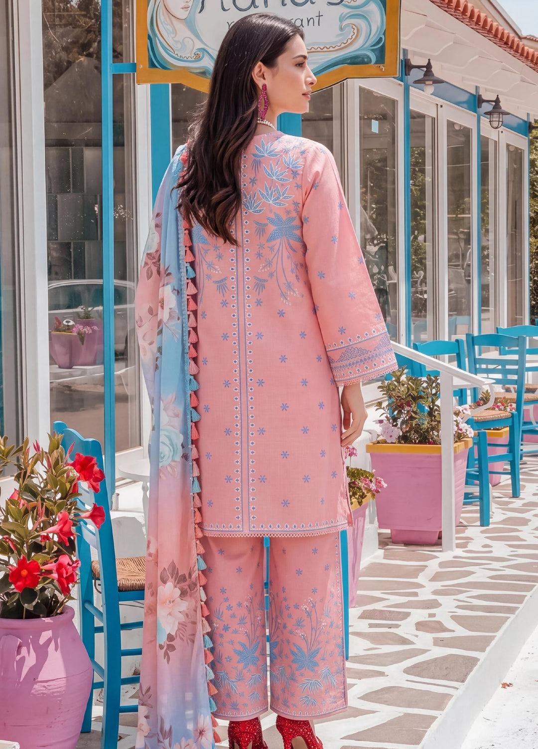Coco by Al Zohaib Unstitched Printed Cambric 3 Piece Suit AZ26UCC D-07 - Casual Collection
