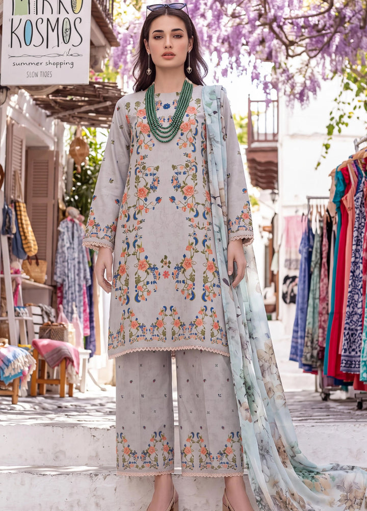 Coco by Al Zohaib Unstitched Printed Cambric 3 Piece Suit AZ26UCC D-08 - Casual Collection