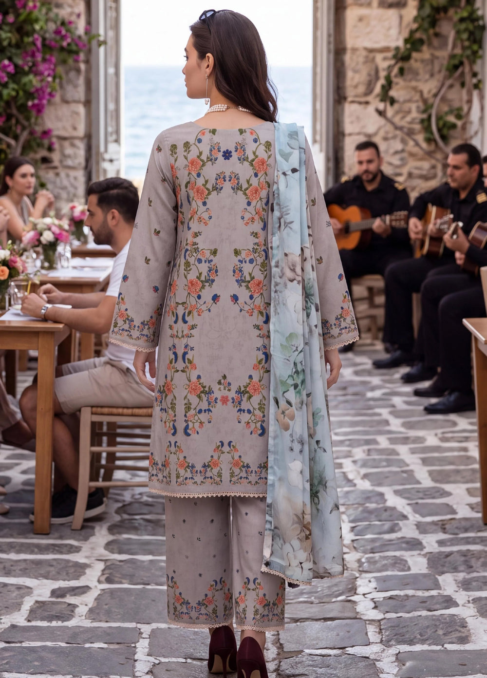 Coco by Al Zohaib Unstitched Printed Cambric 3 Piece Suit AZ26UCC D-08 - Casual Collection