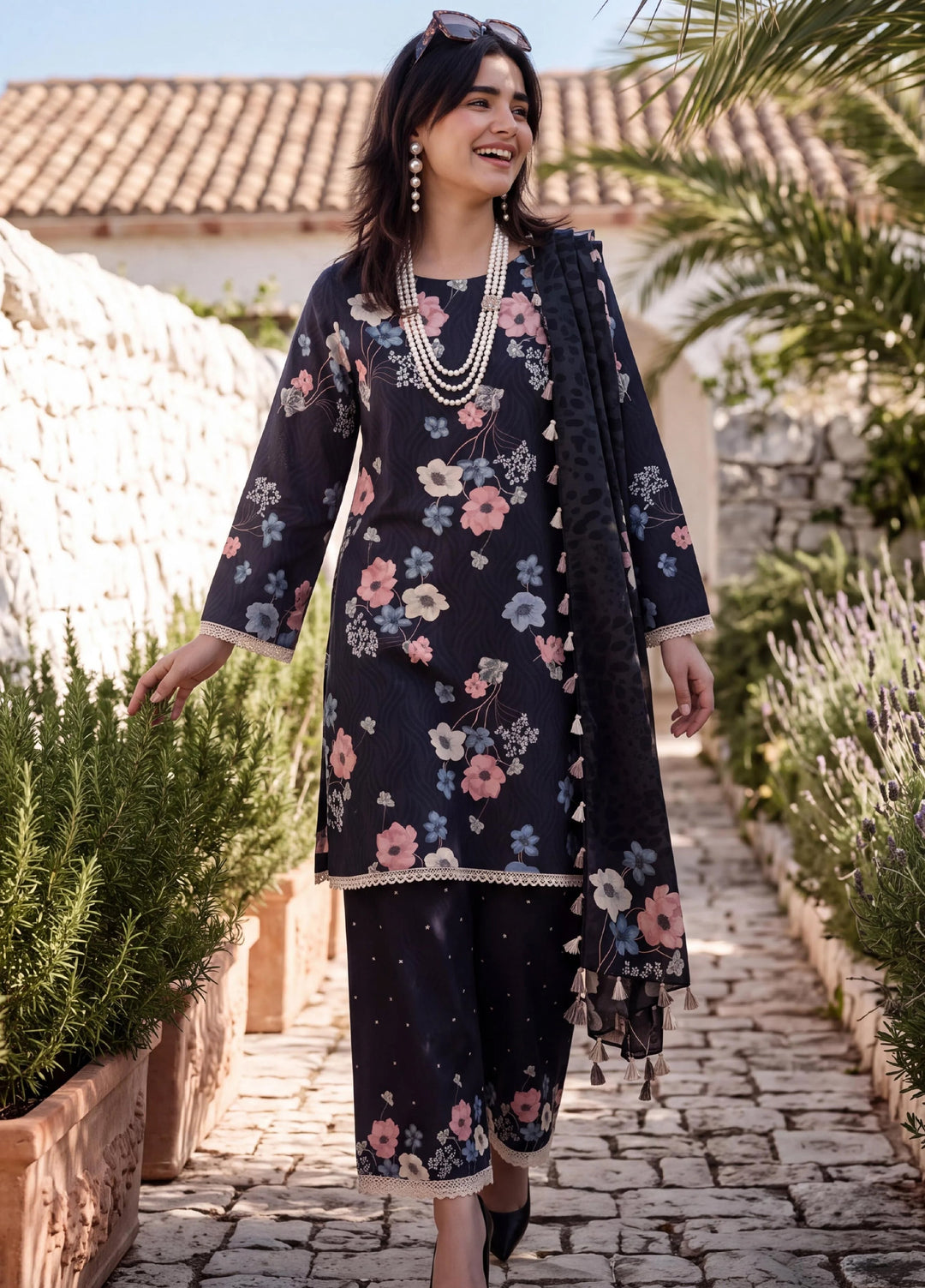 Coco by Al Zohaib Unstitched Printed Cambric 3 Piece Suit AZ26UCC D-09 - Casual Collection