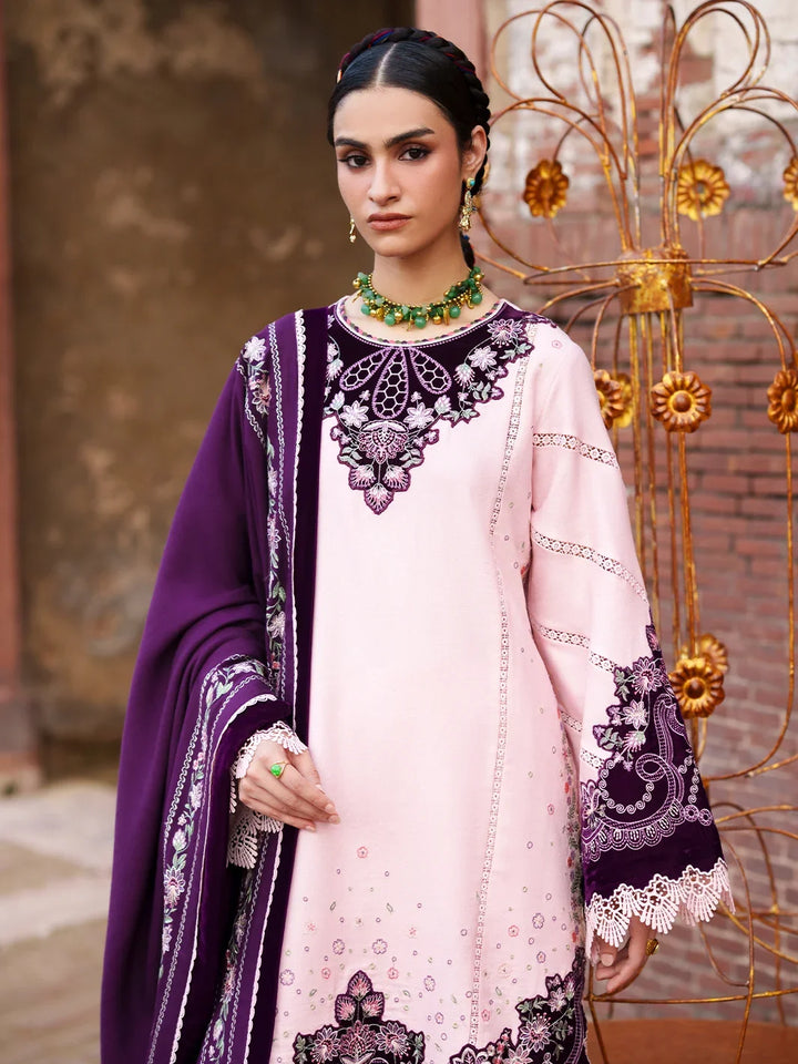 Gulnar by Bin Ilyas Unstitched Embroidered Karandi 3 Piece Suit BI26UGK 1012B - Festive Collection