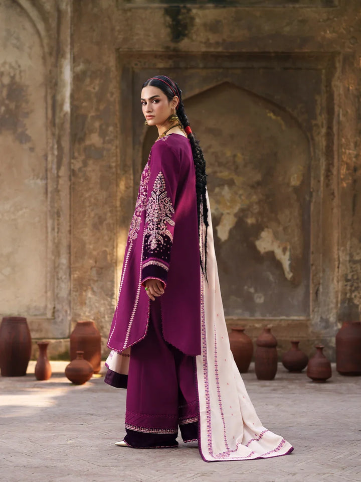 Gulnar by Bin Ilyas Unstitched Embroidered Karandi 3 Piece Suit BI26UGK 1013A - Festive Collection