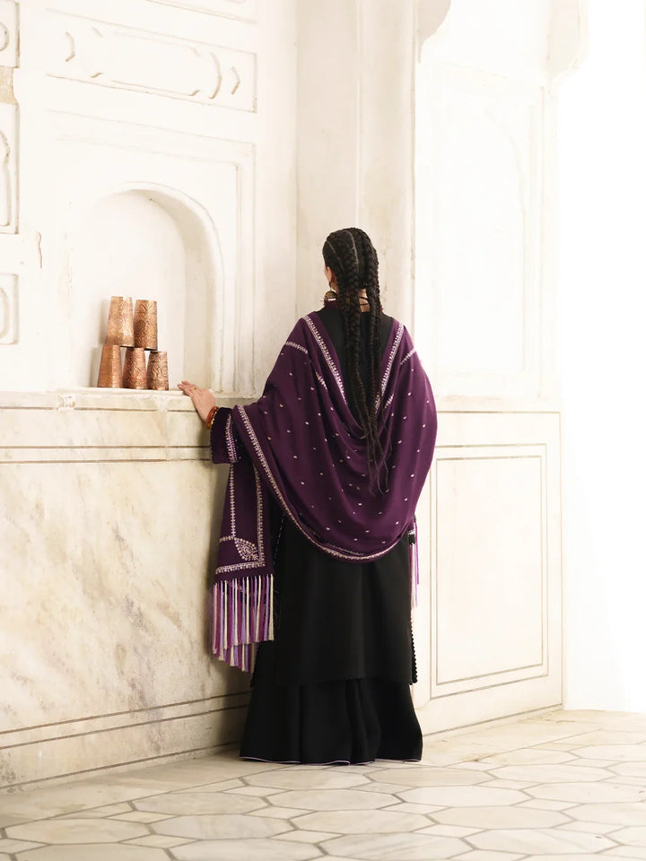 Gulnar by Bin Ilyas Unstitched Embroidered Karandi 3 Piece Suit BI26UGK 1013B - Festive Collection