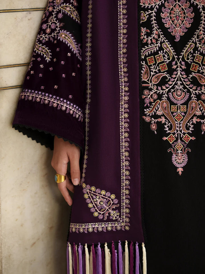 Gulnar by Bin Ilyas Unstitched Embroidered Karandi 3 Piece Suit BI26UGK 1013B - Festive Collection