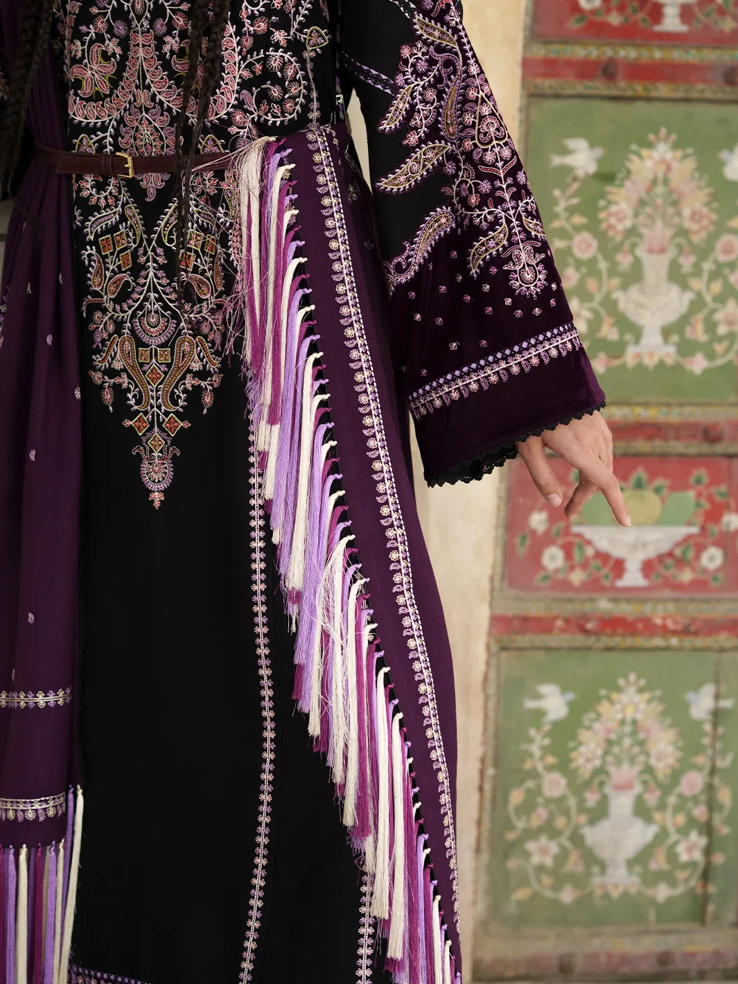 Gulnar by Bin Ilyas Unstitched Embroidered Karandi 3 Piece Suit BI26UGK 1013B - Festive Collection