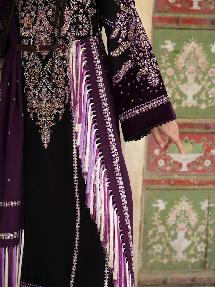 Gulnar by Bin Ilyas Unstitched Embroidered Karandi 3 Piece Suit BI26UGK 1013B - Festive Collection