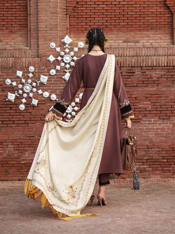 Gulnar by Bin Ilyas Unstitched Embroidered Karandi 3 Piece Suit BI26UGK 1015A - Festive Collection