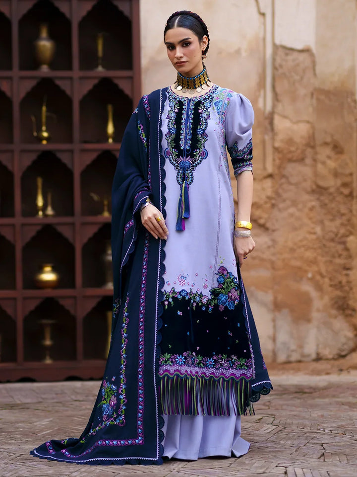 Gulnar by Bin Ilyas Unstitched Embroidered Karandi 3 Piece Suit BI26UGK 1015B - Festive Collection