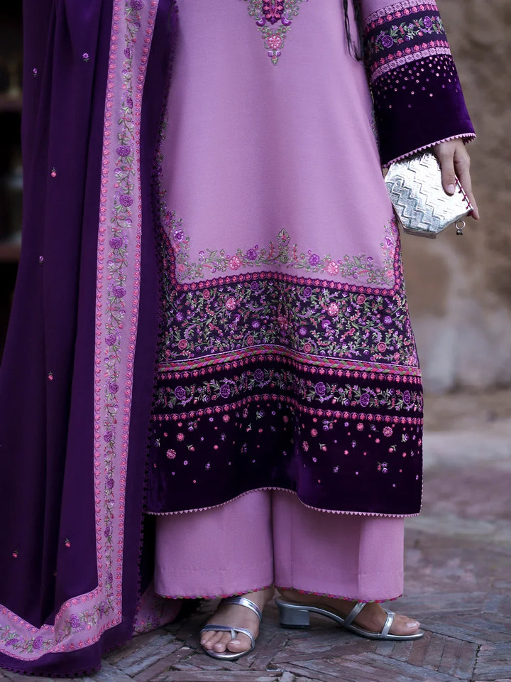 Gulnar by Bin Ilyas Unstitched Embroidered Karandi 3 Piece Suit BI26UGK 1016A - Festive Collection