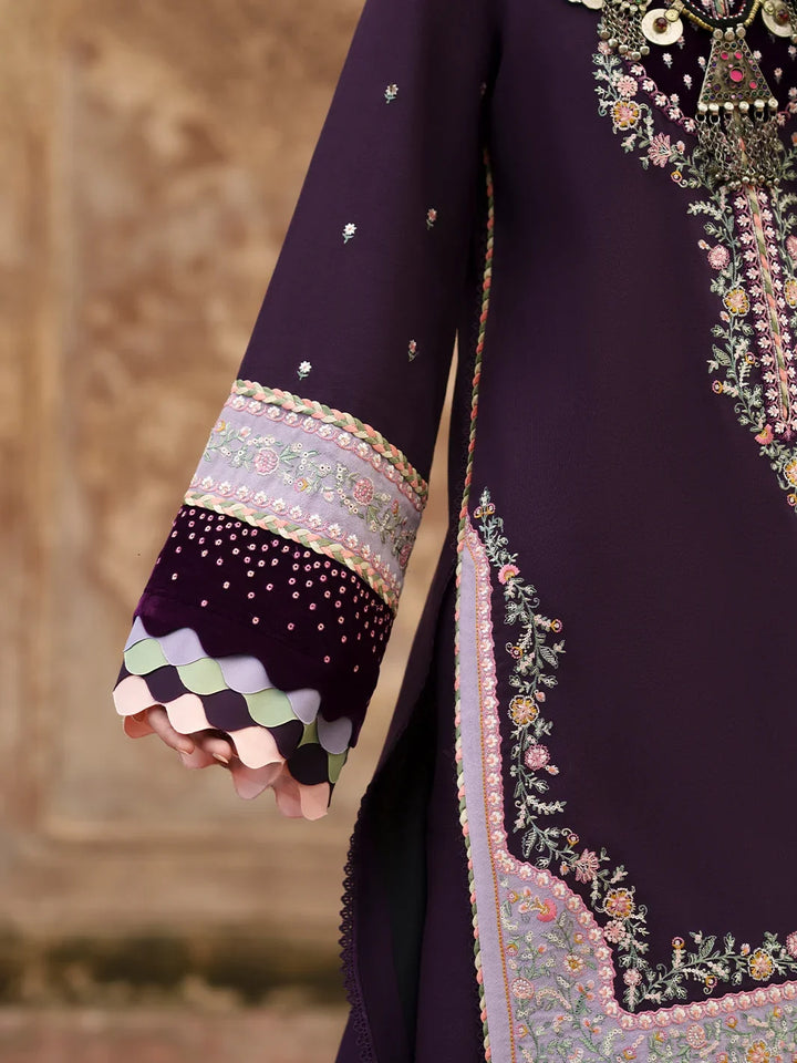 Gulnar by Bin Ilyas Unstitched Embroidered Karandi 3 Piece Suit BI26UGK 1016B - Festive Collection