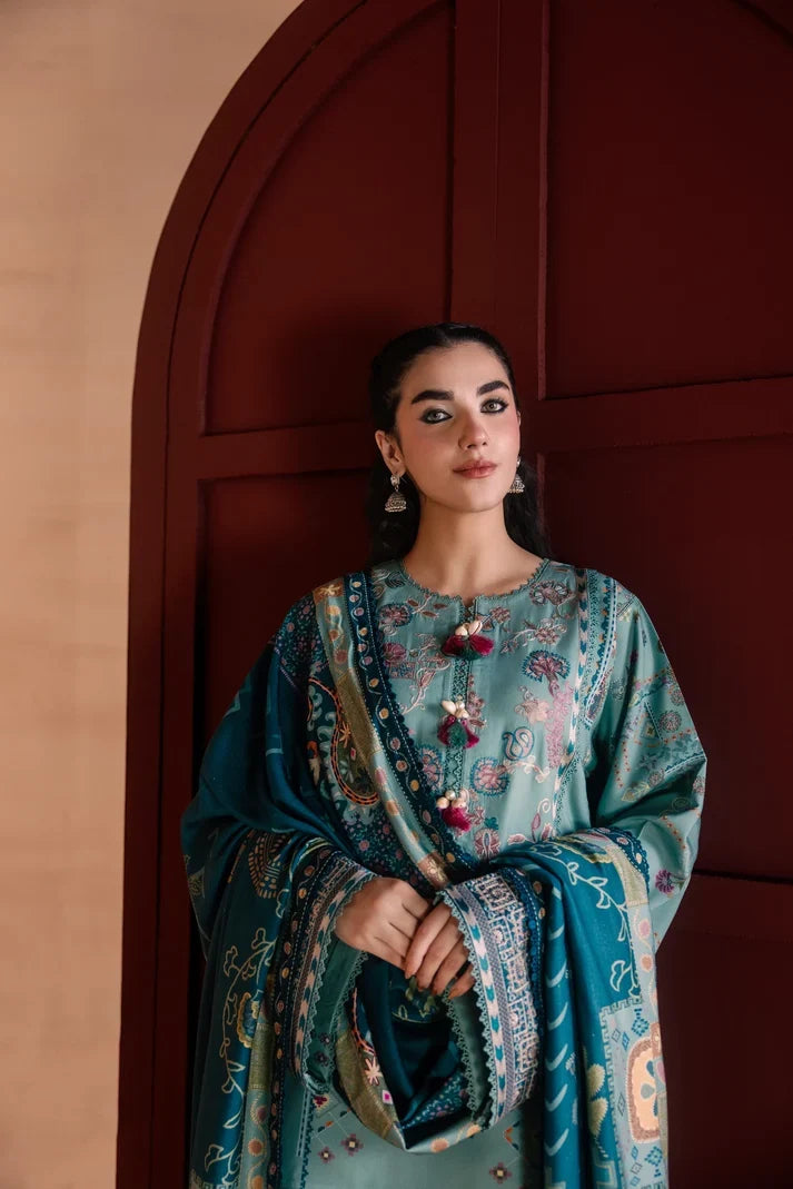 One Nation by Florent Unstitched Embroidered Viscose 3 Piece Suit FL26UON Inara - Casual Collection