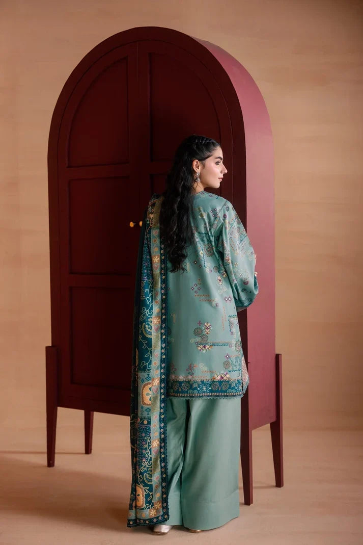 One Nation by Florent Unstitched Embroidered Viscose 3 Piece Suit FL26UON Inara - Casual Collection