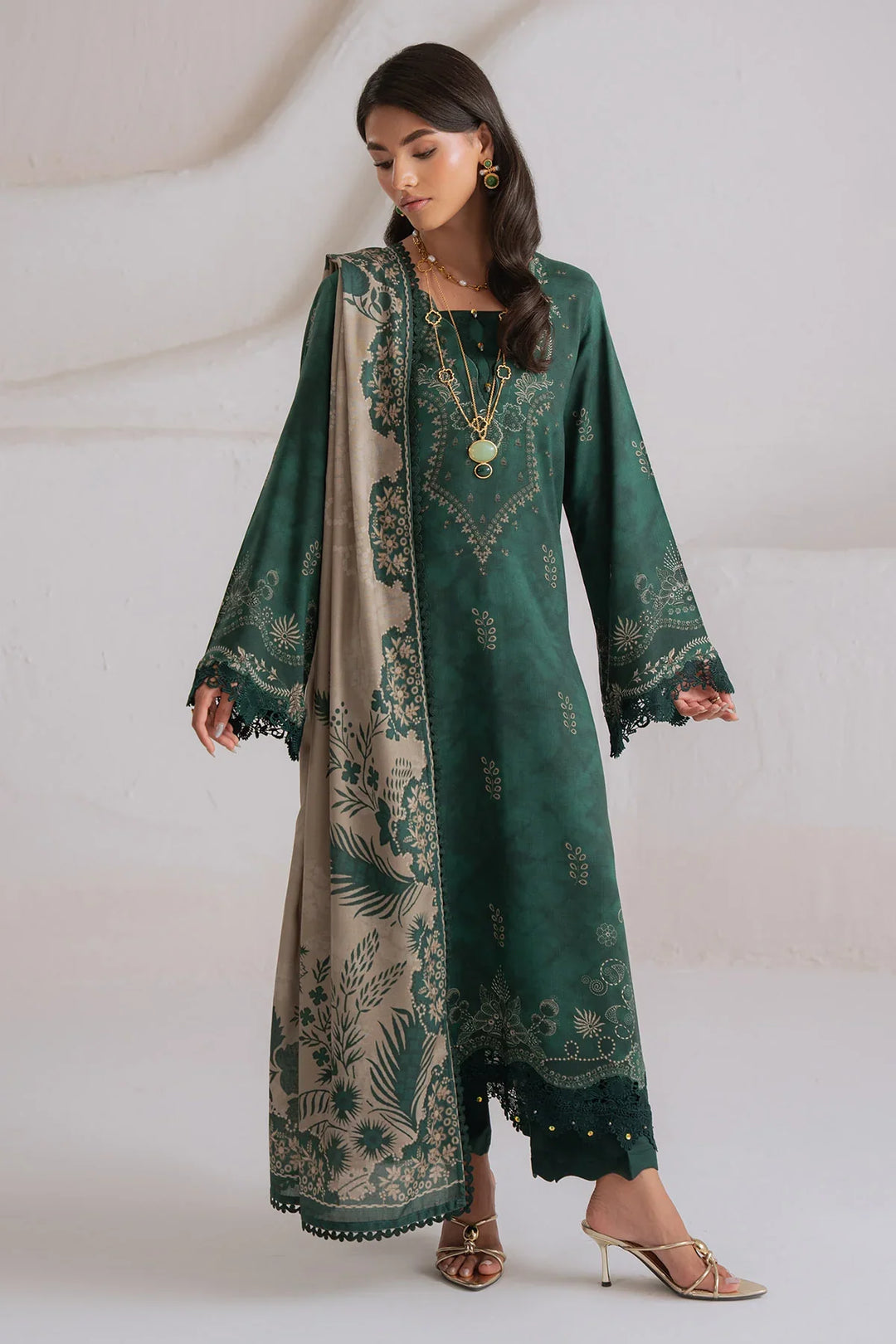 Signature Prints by Nureh Unstitched Printed Viscose 3 Piece Suit NU26UVP SP-215 - Winter Collection