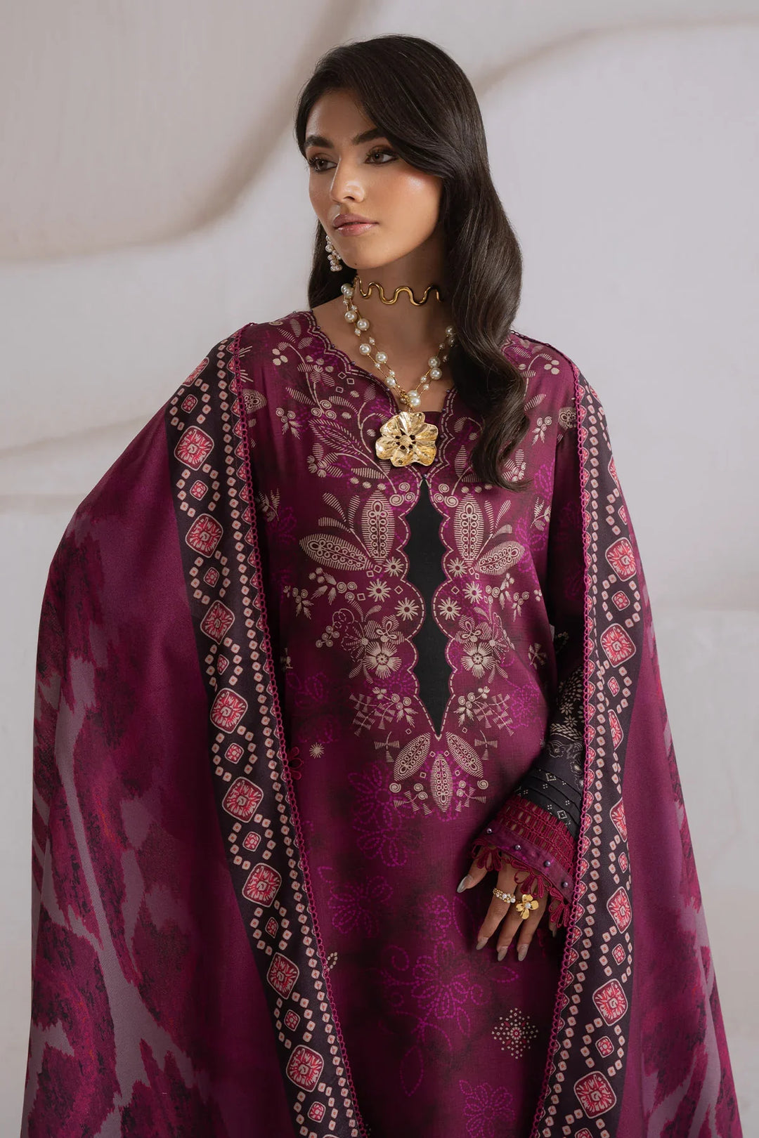 Signature Prints by Nureh Unstitched Printed Viscose 3 Piece Suit NU26UVP SP-216 - Winter Collection