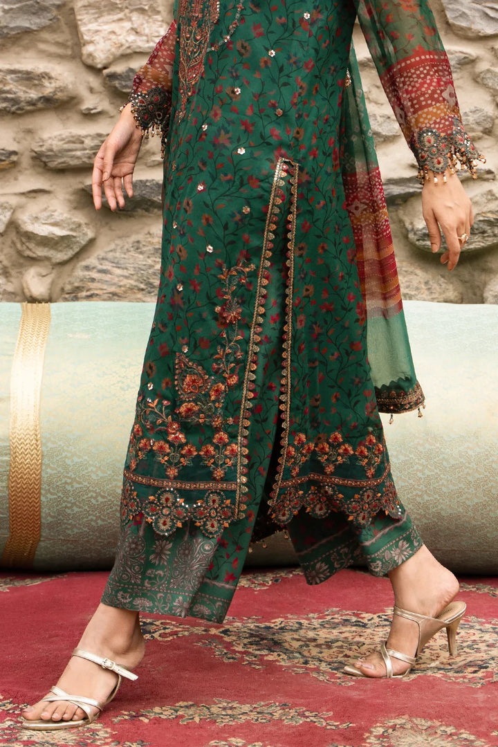 Vasal by Charizma Unstitched Embroidered Chiffon 3 Piece Suit CHR26UVC VSLW6-14 - Festive Collection