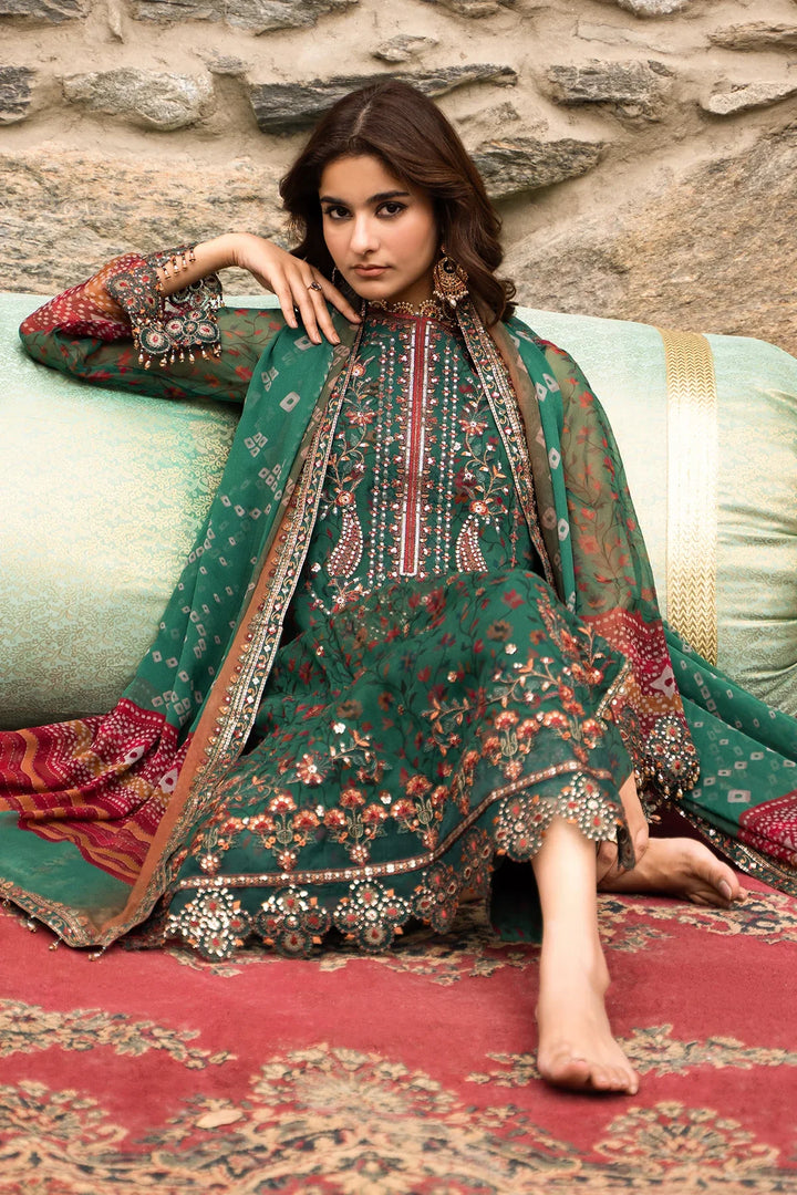 Vasal by Charizma Unstitched Embroidered Chiffon 3 Piece Suit CHR26UVC VSLW6-14 - Festive Collection