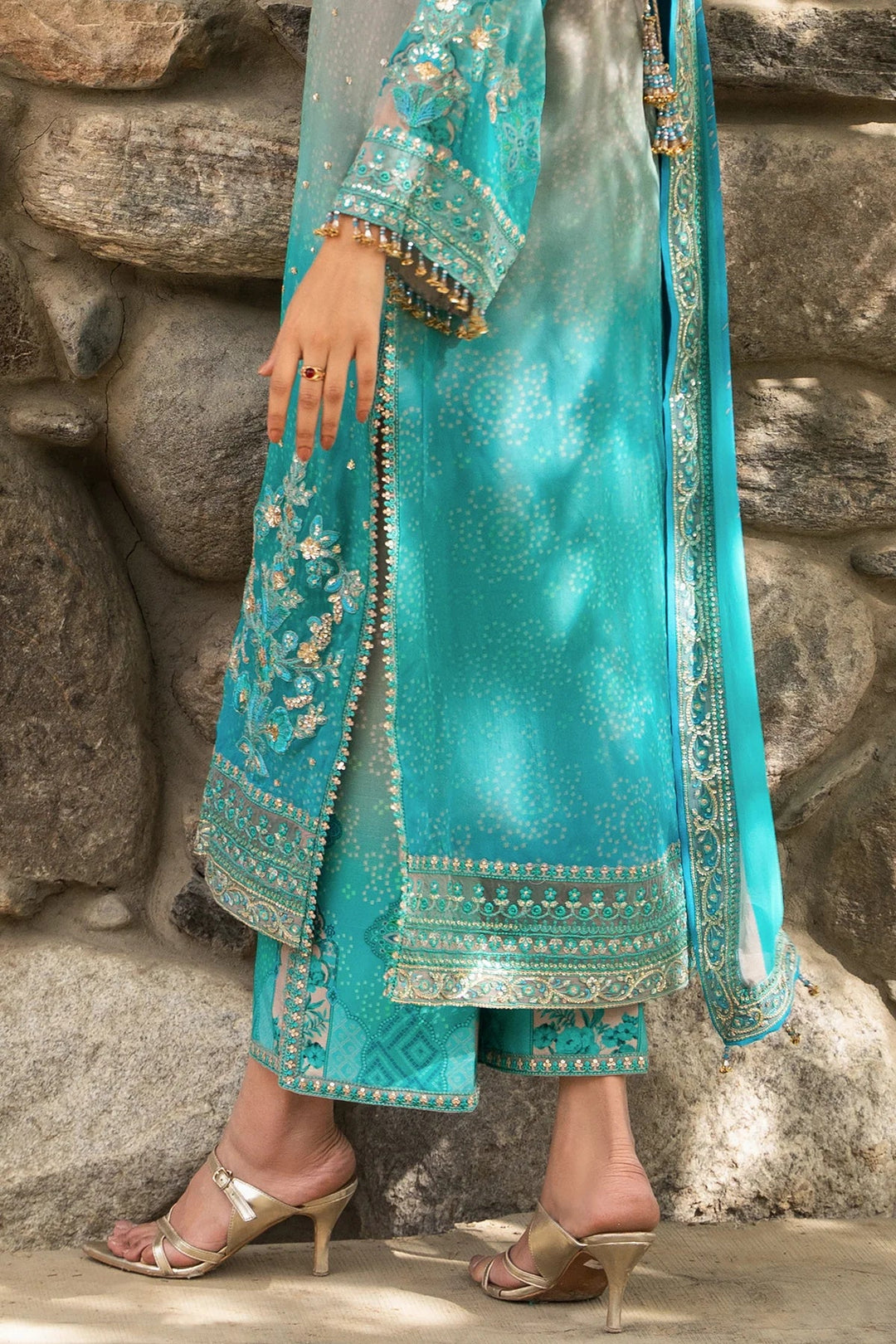Vasal by Charizma Unstitched Embroidered Chiffon 4 Piece Suit CHR26UVC VSLW6-17 - Festive Collection