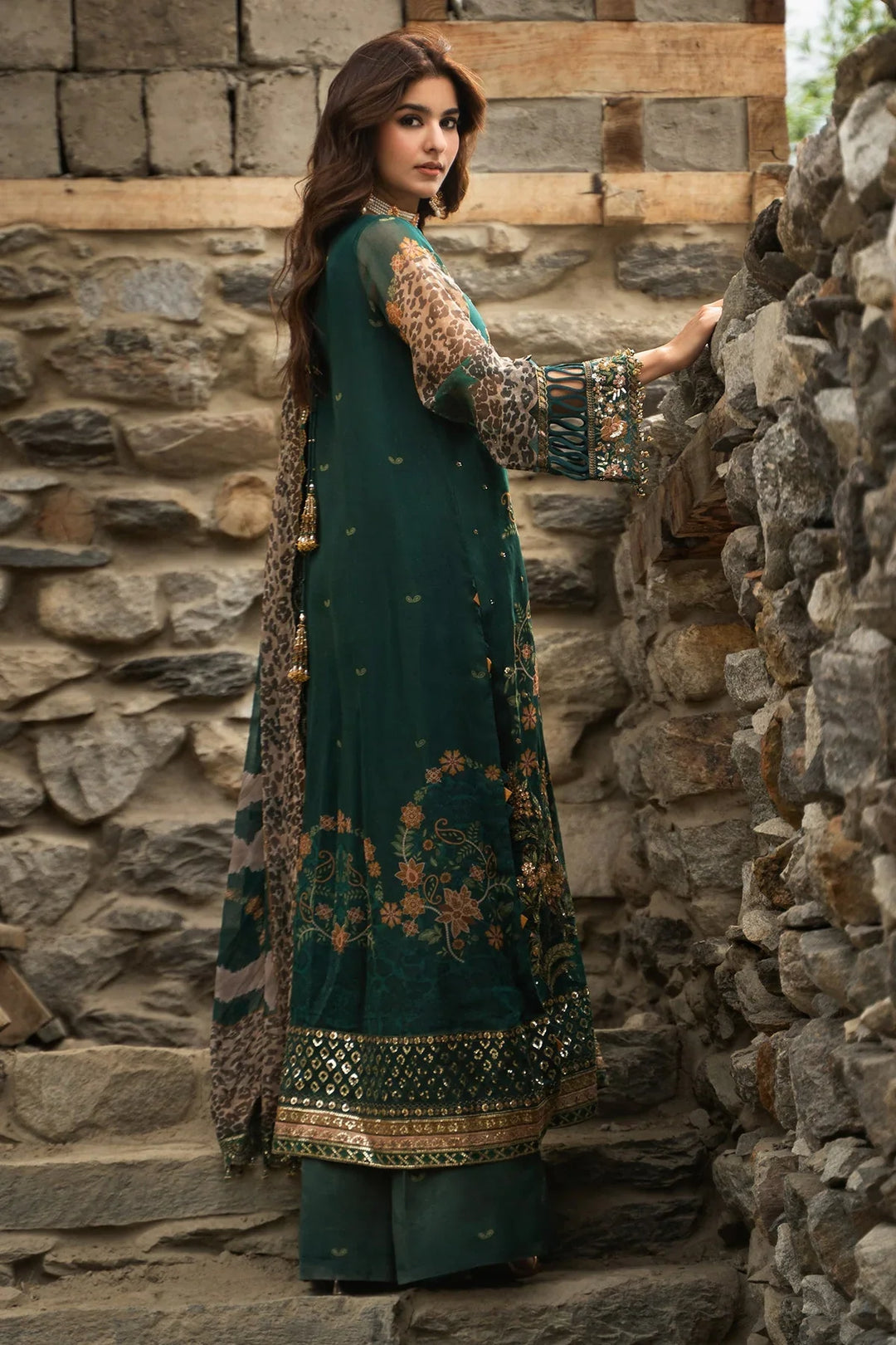 Vasal by Charizma Unstitched Embroidered Chiffon 4 Piece Suit CHR26UVC VSLW6-18 - Festive Collection