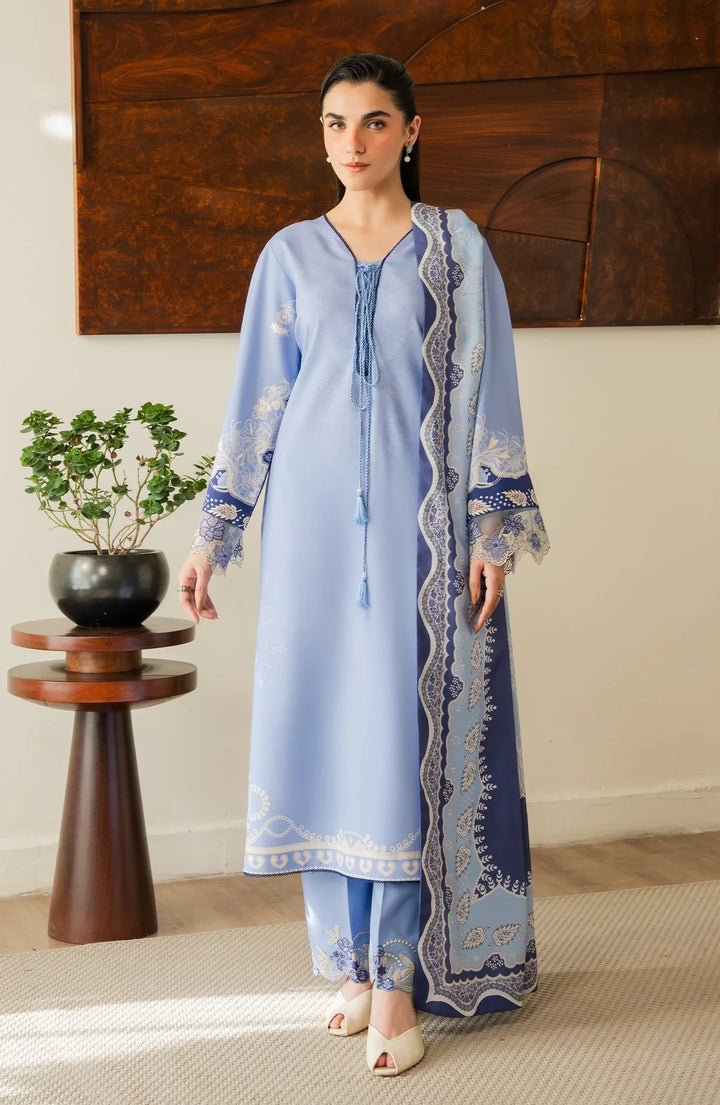 Bellini by Seran Unstitched Embroidered Viscose 3 Piece Suit SN26UBW Elvie D-06 - Winter Collection