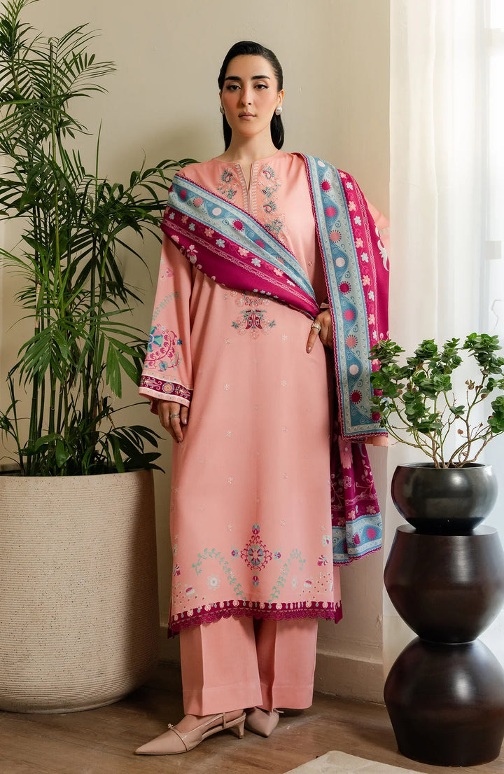 Bellini by Seran Unstitched Embroidered Corduroy 3 Piece Suit SN26UBW VIERA D-10 - Winter Collection