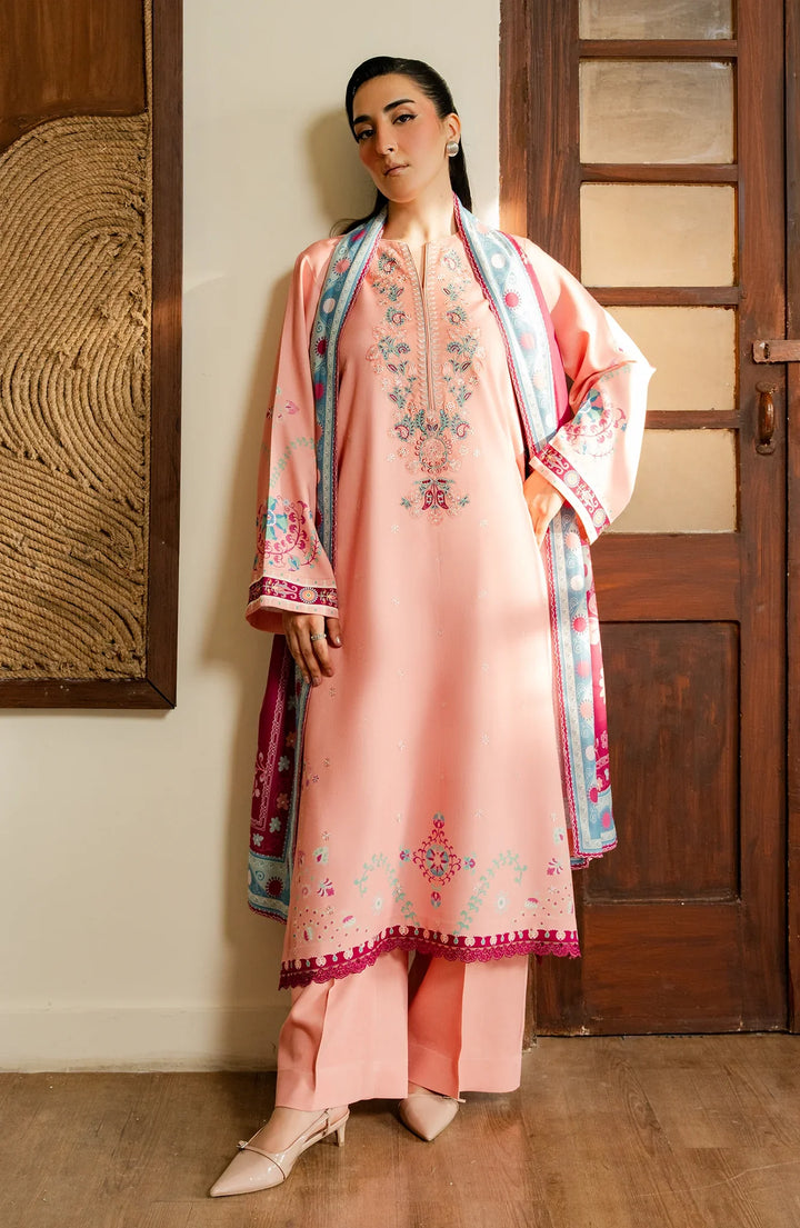Bellini by Seran Unstitched Embroidered Corduroy 3 Piece Suit SN26UBW VIERA D-10 - Winter Collection