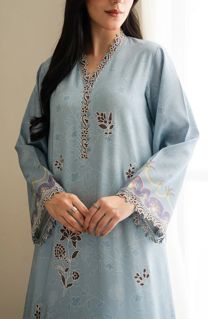 Bellini by Seran Unstitched Embroidered Viscose 3 Piece Suit SN26UBW NERRA D-11 - Winter Collection