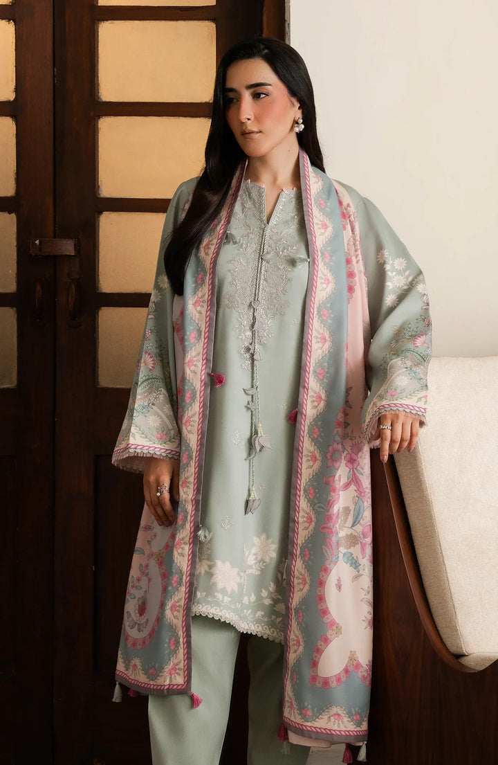 Bellini by Seran Unstitched Embroidered Corduroy 3 Piece Suit SN26UBW Nelle D-05 - Winter Collection