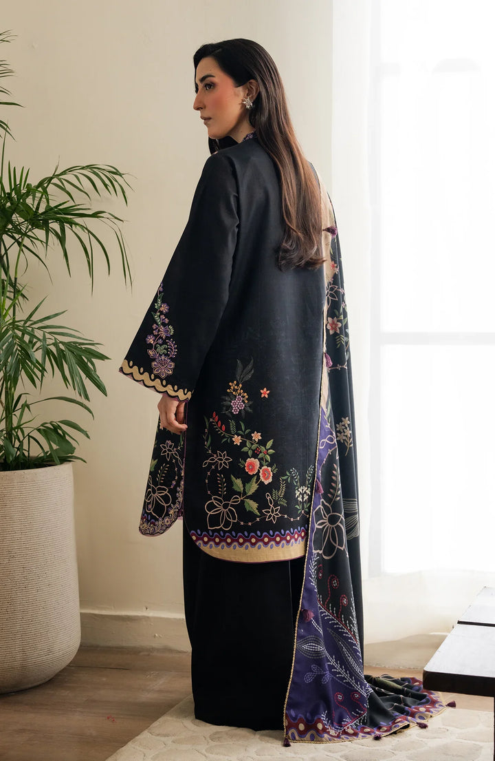 Bellini by Seran Unstitched Embroidered Khaddar 3 Piece Suit SN26UBW Nivelle D-04 - Winter Collection