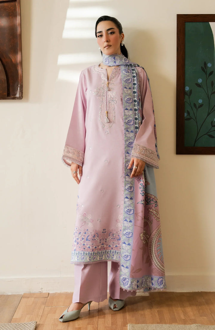 Bellini by Seran Unstitched Embroidered Viscose 3 Piece Suit SN26UBW Elaris D-02 - Winter Collection