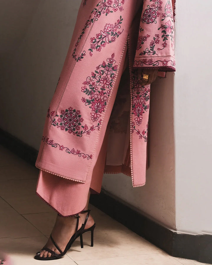 Jugnu by Hussain Rehar Unstitched Embroidered Karandi 3 Piece Suit HR26UJK Dalia - Winter Collection