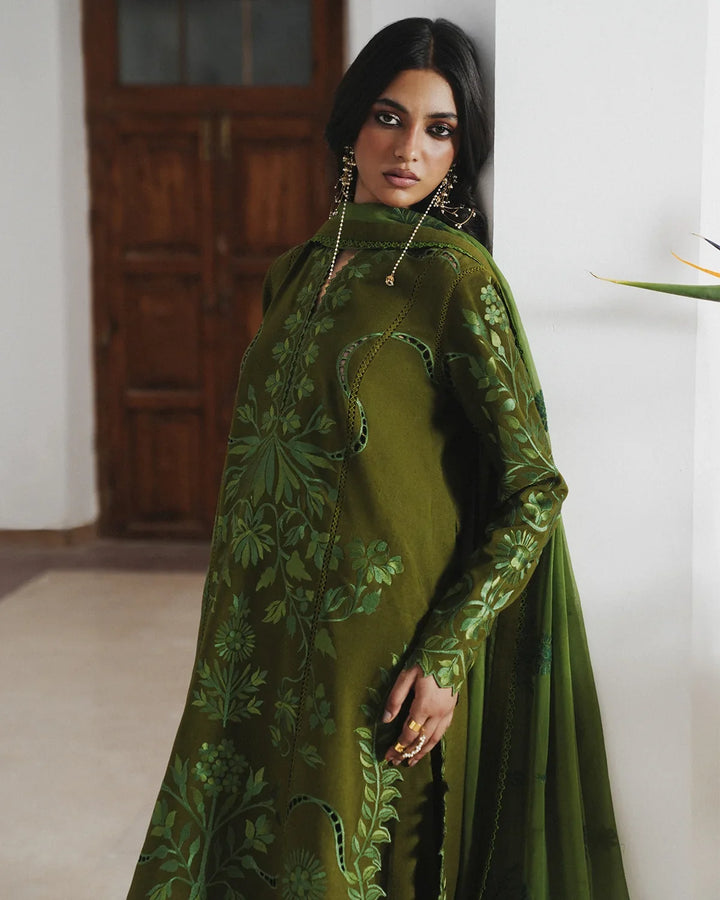 Jugnu by Hussain Rehar Unstitched Embroidered Karandi 3 Piece Suit HR26UJK Zinia - Winter Collection