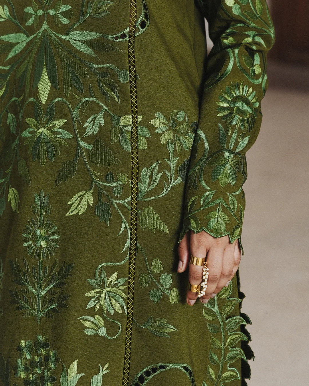 Jugnu by Hussain Rehar Unstitched Embroidered Karandi 3 Piece Suit HR26UJK Zinia - Winter Collection
